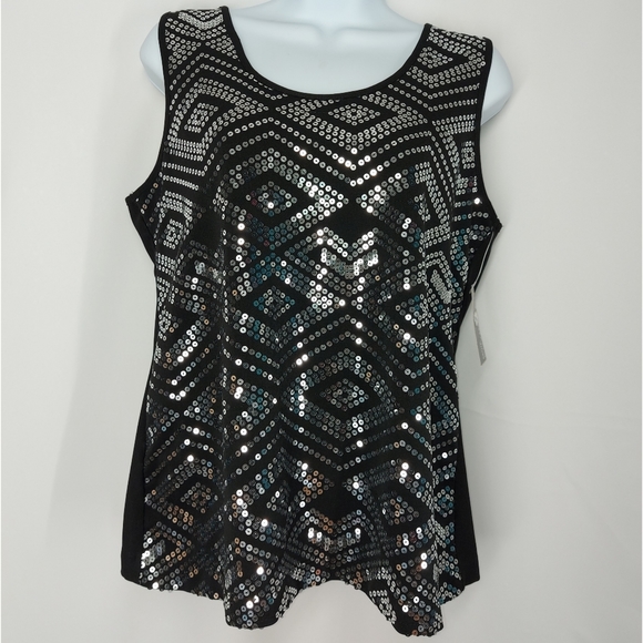 Black and sirver convicgton tops,  large NWT - Picture 3 of 12